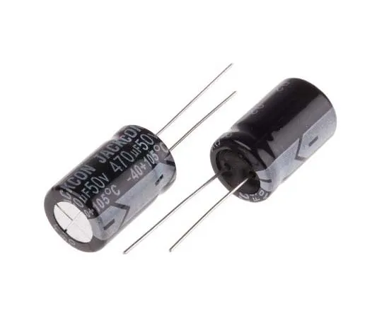63-7737-55　RS PRO 470μF 50V dc Aluminium Electrolytic Capacitor, Through Hole 13 (Dia.) x 21mm +105°C 13mm 5mm 21mm　170-1256