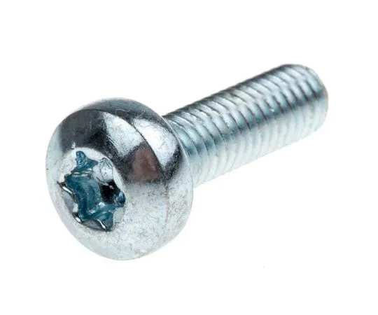 63-7573-79 Zinc plated & clear Passivated Pan Steel Tamper Proof Security Screw, M6 x 20mm 482-8026