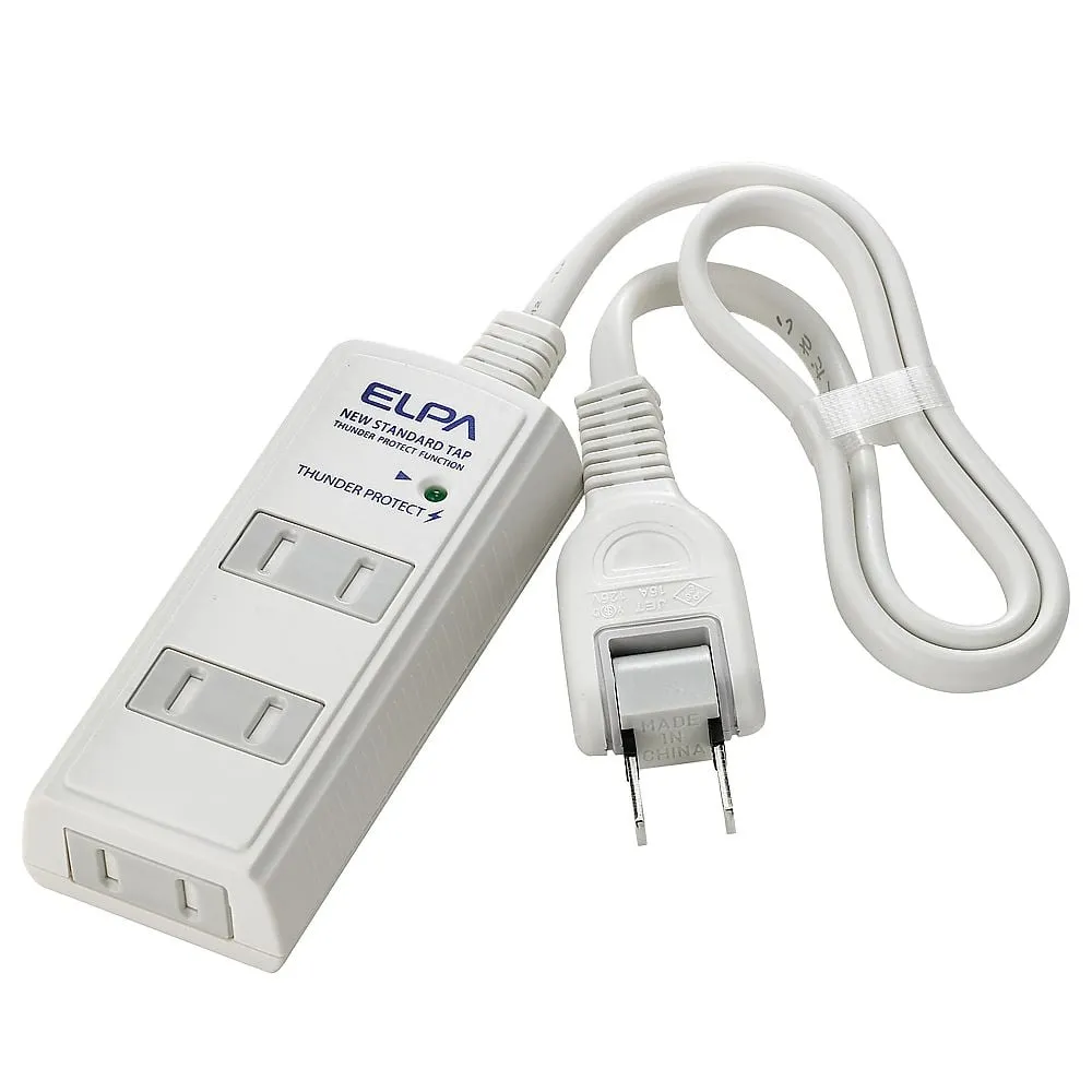 62-8562-12 Lightning Resistant Cord Tap 3P 0.5 m WHITE WBT-3005SBN(W)