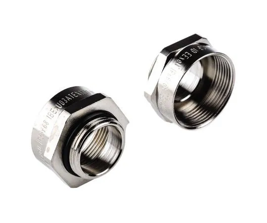 63-7655-21 Lapp M25 → M32 Cable Gland Adapter, Nickel Plated Brass, IP68 52104583