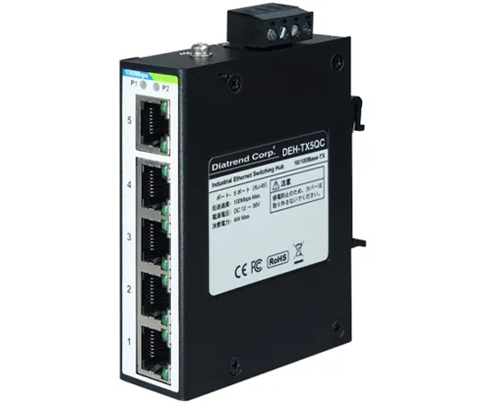 67-7171-89 <  Includes QoS  >  Industrial Ethernet Switching Hub 100Base-TX Type W26 x D70 x H95mm DEH-TX5QC DEH-TX5QC