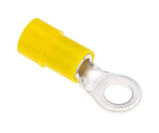 63-7636-58 RS PRO Insulated Ring Terminal, M5 Stud Size, 4mm² to 6mm² Wire Size, Yellow 613-9659
