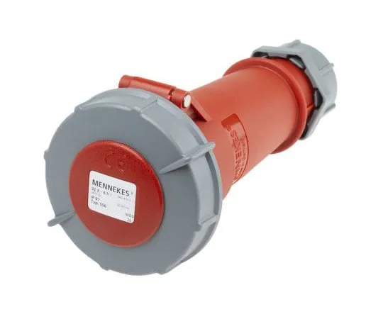 63-7584-27 Mennekes AM-TOP Series, IP67 Red Cable Mount 3P+E Industrial Power Socket, Rated At 32A, 415 V 556