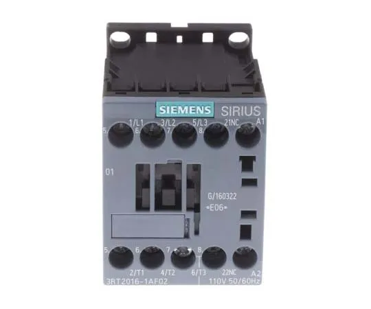 63-7721-30 Siemens 3 Pole Contactor, 9 A, 110 V ac Coil, SIRIUS Innovation, 3NO, 4 kW 3RT2016-1AF02
