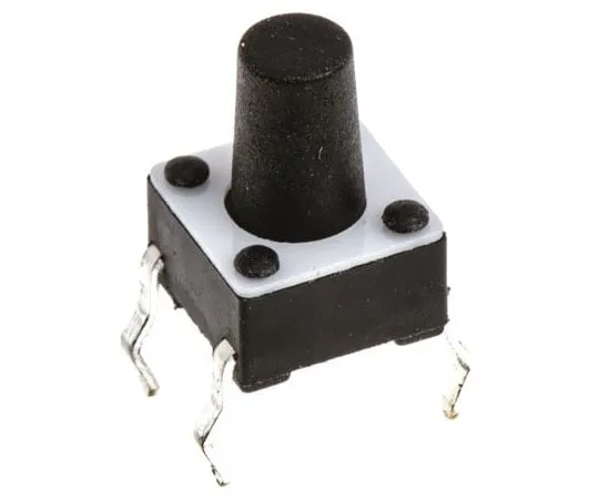 63-7572-04 Black Button Tactile Switch, Single Pole Single Throw (SPST) 50 mA @ 24 V dc 4.9mm 3-1825910-5