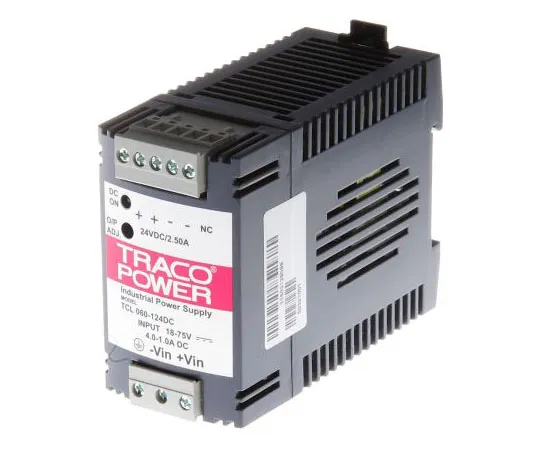 63-7661-09　TRACOPOWER, TCL DIN Rail Panel Mount Power Supply, 24V dc Output Voltage, 2.5A output current　TCL 060-124 DC