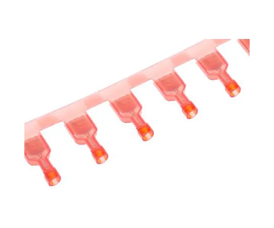 63-7686-91 TE Connectivity Ultra-Fast Plus .250 Series Red Insulated Crimp Receptacle, 6.35 x 0.81mm, 0.3mm² to 0.8mm², 22AWG to 2-520405-2