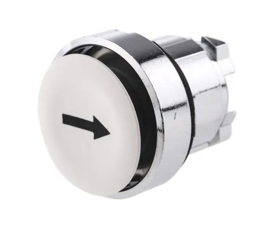 63-7631-68 Schneider Electric Harmony XB4 Series, White Push Button Head, Up arrow, 22mm Cutout ZB4BA334