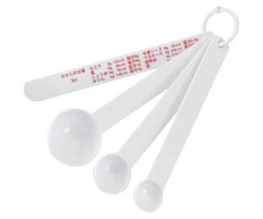 67-2425-11 AS Resin Measuring Spoon (Large) 4pc Set/White No.119