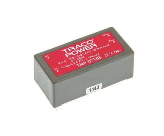 63-7654-50 TRACOPOWER 7W 1 Output Embedded Switch Mode Power Supply SMPS, 1.4A, 5V dc Encapsulated TMP 07105