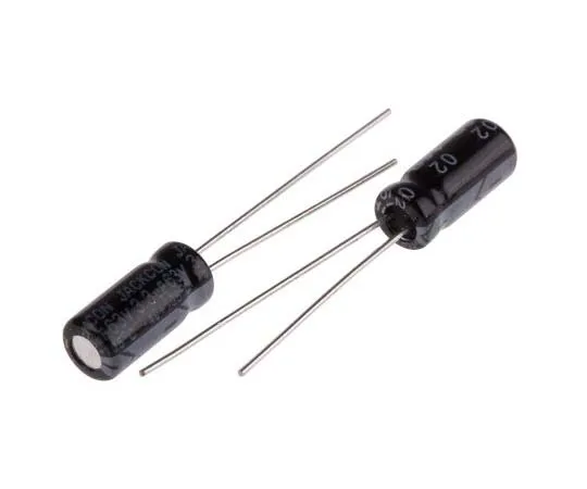 63-7737-68　RS PRO 3.3μF 63V dc Aluminium Electrolytic Capacitor, Through Hole 5 (Dia.) x 11mm +105°C 5mm 2mm 11mm　711-1567