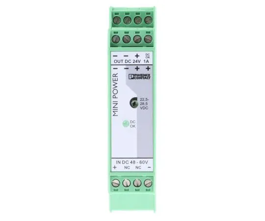 63-7594-39 Phoenix Contact MINI-PS-12-24DC/24DC/1 24W Isolated DC-DC Converter DIN Rail Mount, Voltage in 10 → 32 V dc, 2866284
