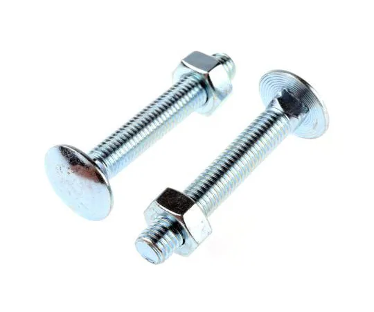 63-7601-98 Bright Zinc Plated Steel Coach Bolt, M10 x 65mm 512-1118