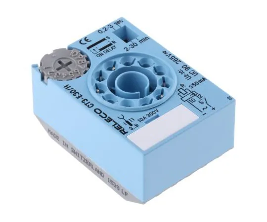 63-7559-36 Releco ON Delay Single Timer Relay, 11-Pin Connector, 0.2 → 30 min, 0.2 → 30 s, 90 → 265 V ac/dc CT3-E30 / H