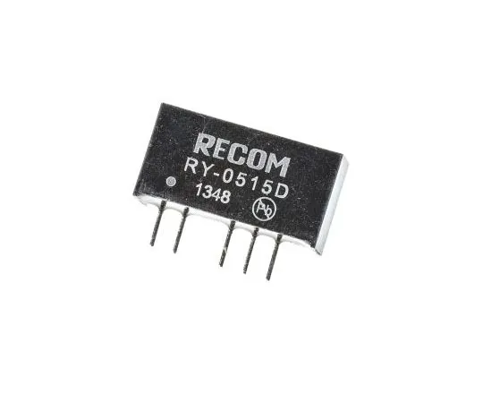 63-7672-70 Recom RY 1W Isolated DC-DC Converter Through Hole, Voltage in 4.75 → 5.25 V dc, Voltage out ±15V dc RY-0515D