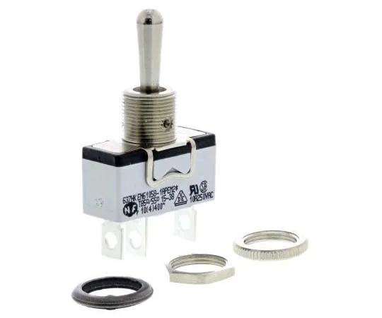 63-7701-32 APEM Single Pole Single Throw (SPST) Toggle Switch, (On)-Off-(On), Panel Mount 637H/2K