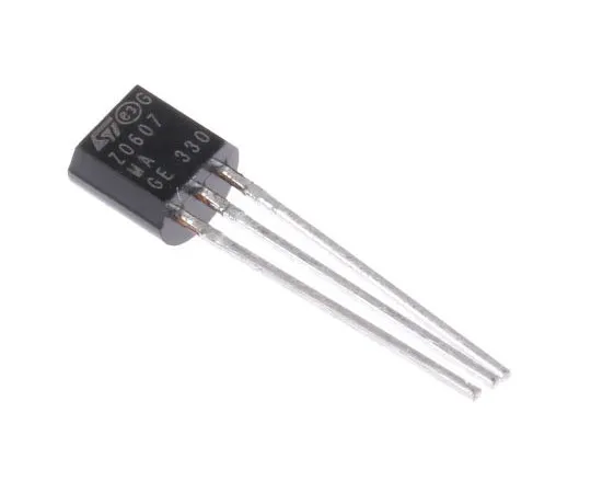 63-7580-32 Z00607MA 1BA2 0.8A, 600V, TRIAC, Gate Trigger 1.3V 7mA, 3-pin, Through Hole, TO-92 STMicroelectronics Z00607MA 1BA2