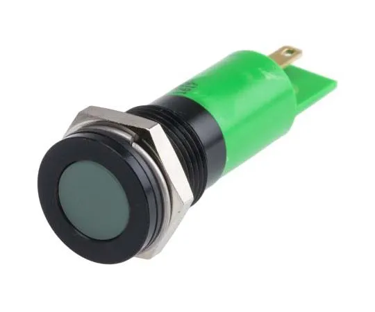 63-7717-72 RS PRO Green Indicator, 12 V dc, 14mm Mounting Hole Size, Solder Tab Termination, IP67 703-8872