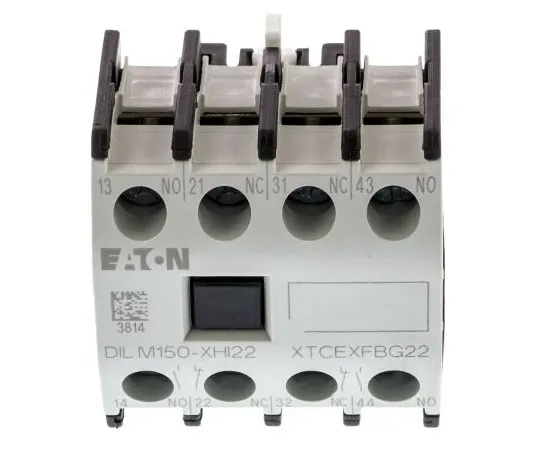 63-7602-97 Eaton DILM, 2NO/2NC (4), Auxiliary Contact, Front Mount, 4 A ac, 10 A dc 277950 & DILM150-XHI22
