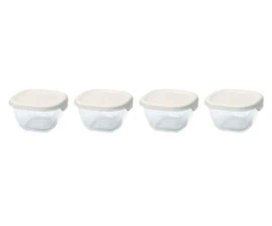 64-5272-20 Heat Resistant Mini Square Small Bowl 4 Pieces Off-White MKK-2012-OW