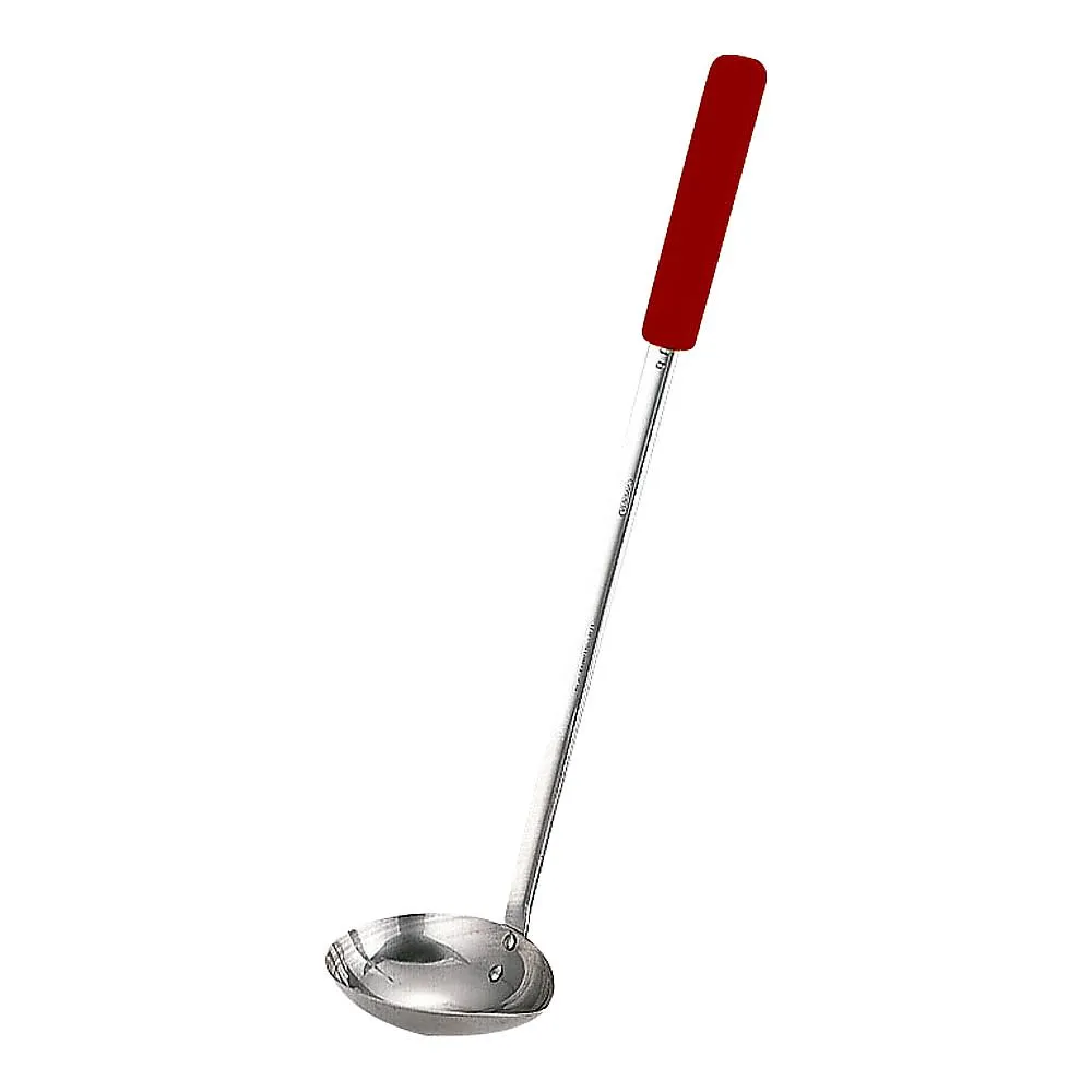 65-3872-21 UK18-8 Color Handle Horizontal Ladle Red 90cc