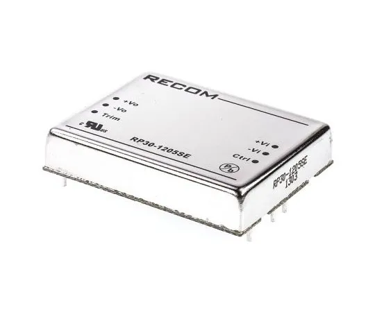 63-7672-78 Recom RP30 E 30W Isolated DC-DC Converter Through Hole, Voltage in 9 → 18 V dc, Voltage out 5V dc RP30-1205SE