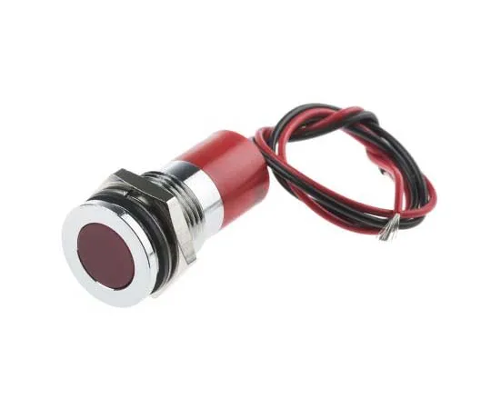 63-7717-84 RS PRO Red Indicator, 12 V dc, 14mm Mounting Hole Size, Lead Wires Termination, IP67 703-8926