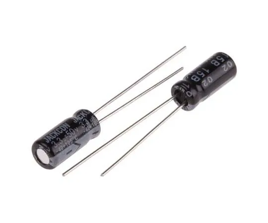 63-7737-37　RS PRO 3.3μF 50V dc Aluminium Electrolytic Capacitor, Through Hole 5 (Dia.) x 11mm +105°C 5mm 2mm 11mm　170-1244