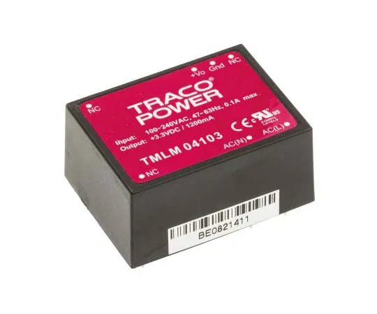 63-7725-47 TRACOPOWER 4W 1 Output Embedded Switch Mode Power Supply SMPS, 1.2A, 3.3V dc Encapsulated TMLM 04103