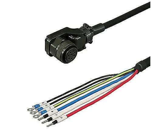 69-5831-52　Power Cable Low Back Angle Plug to Bar Crimp Terminal Movable 3 m DSVPWS1LL-12BP-003-E　DSVPWS1LL-12BP-003-E