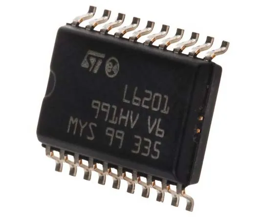 63-7744-69 STMicroelectronics L6201,  Brushed Motor Driver IC, 48 V 1A 20-Pin, SOIC L6201