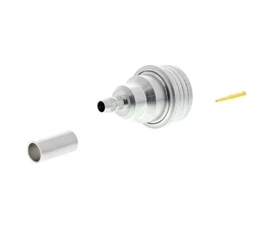 63-7635-49 Huber & Suhner 50Ω Straight Cable Mount QN Connector, Plug, Crimp Termination, 0 → 11GHz, RG58 C/U 11_QN-50-3-2/133_NE