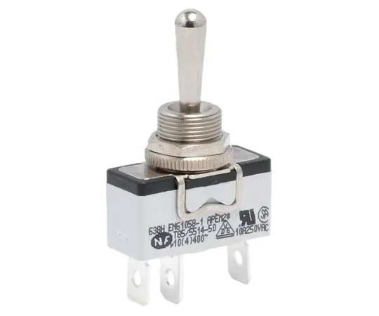 63-7701-31 APEM Single Pole Single Throw (SPST) Toggle Switch, (On)-Off-On, Panel Mount 638H/2