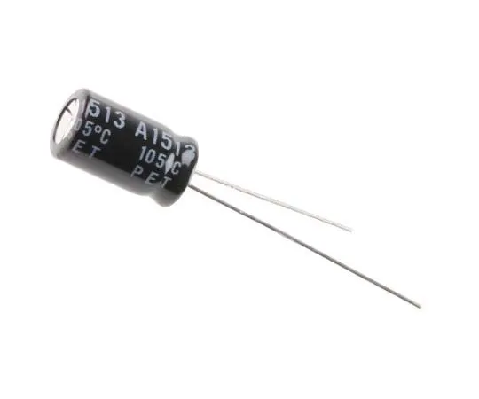 63-7717-14 Rubycon 470μF 6.3V dc Aluminium Electrolytic Capacitor, Through Hole 6.3 (Dia.) x 11mm +105°C 6.3mm 2.5mm 6.3ZLH470MEFC6.3X11