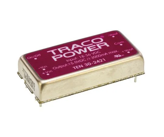 63-7658-89 TRACOPOWER TEN 30 30W Isolated DC-DC Converter Through Hole, Voltage in 18 → 36 V dc, Voltage out ±5V dc TEN 30-2421