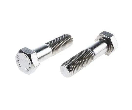 63-7596-54 Plain Stainless Steel Hex Bolt, M20 x 80mm 508-1284