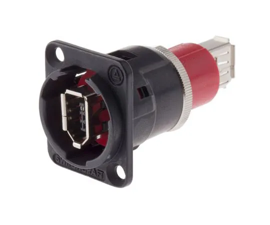 63-7656-85 Switchcraft EH, Firewire 400 Series 6 Way Straight Panel Mount Firewire Connector Socket EHFW2BPKG
