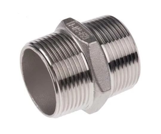 63-7592-02 RS PRO Stainless Steel Hexagon Hexagon Nipple 1-1/4in R(T) Male x 1-1/4in R(T) Male 2.03in 499-3170