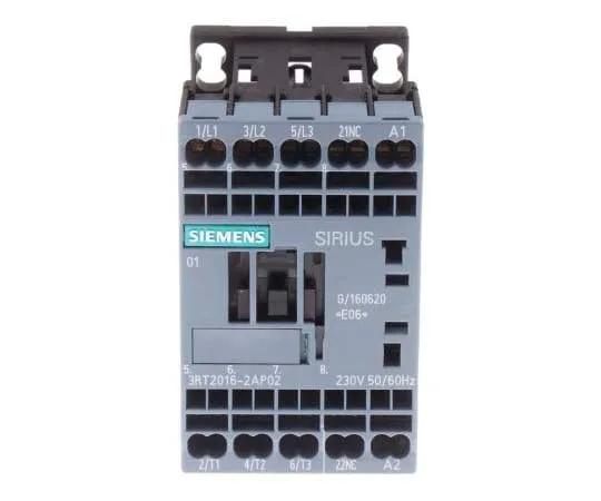63-7721-39 Siemens 3 Pole Contactor, 9 A, 230 V ac Coil, SIRIUS Innovation, 3NO, 4 kW 3RT2016-2AP02
