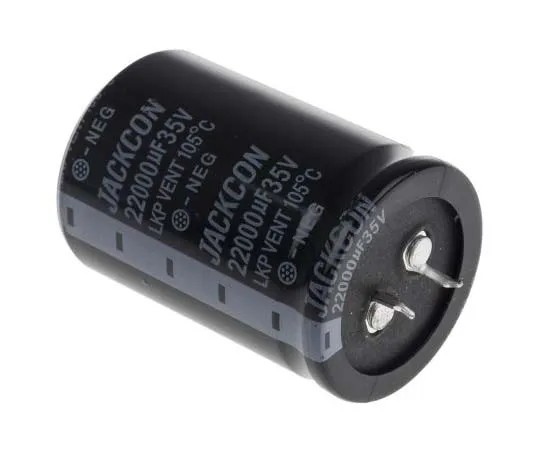 63-7722-67 RS PRO 4700μF 35V dc Aluminium Electrolytic Capacitor, Through Hole 22 (Dia.) x 35mm +105°C 22mm 10mm 35mm 170-1038