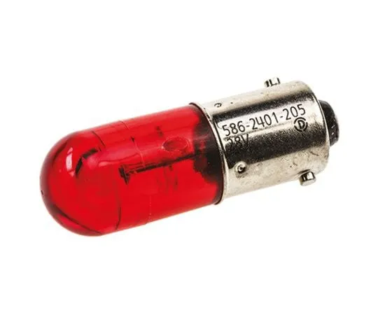 63-7567-30 LED Reflector Bulb, BA9s, Red, Single Chip, 9 mm Lamp, 10mm dia., 28 V dc 5862401205F