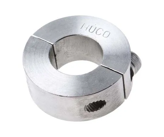 63-7702-63 Huco Collar Two Piece Clamp Screw, Bore 20mm, OD 40mm, W 15mm, Stainless Steel 46202020