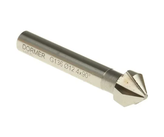 63-7659-73　Dormer HSS 56 mm 90° Countersink Drill Bit, 12.4mm Head Diameter, 3 Flutes　G13612.4