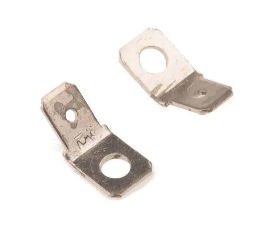 63-7678-18 TE Connectivity FASTON .250 Series , 45° Mount Angle Stud Mount Tab Terminal, 6.35 x 0.81mm Tin Plated 181949-2