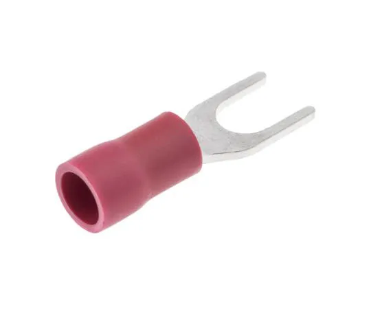 63-7696-01　JST FVWS1.25 Series Insulated Crimp Spade Connector, 0.2mm² to 1.65mm², 22AWG to 16AWG, M4 (#8) Stud Size Vinyl, Red　FVWS1.25-YS4A(LF)