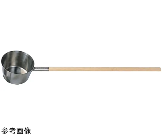 67-2418-76 18-8 Ladle Wood Handle Type (Wood Handle Sold Separately) Handle Whole Circumference Welded Approx. 1 L SH-643
