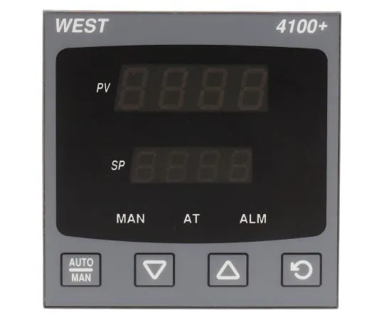 63-7573-51 West Instruments P4100 PID Temperature Controller, 96 x 96 (1/4 DIN)mm, 1 Output Relay, 100 V ac, 240 V ac Supply P4100-2100-0000