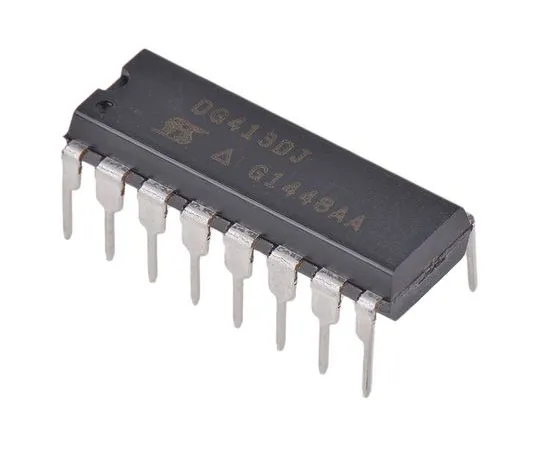 63-7647-98 DG413DJ-E3 Vishay, Analogue Switch Quad SPST, 15 V, 18 V, 24 V, 28 V, 16-Pin PDIP DG413DJ-E3