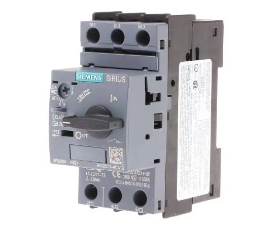 63-7722-03 Siemens Sirius Innovation 690 V Motor Protection Circuit Breaker, 3P Channels, 17 → 22 A, 4 kA 3RV2021-4CA10