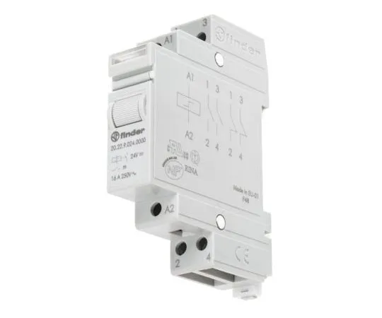 63-7600-50 DPST DIN Rail Latching Relay 16 A, 24V dc 20.22.9.024.0000
